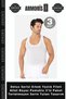 Delux Series Men's Summer Mesh Undershirt White Cotton 3-Pack Anti-Sweat Cool-Keeping Design