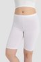 Premium Women's Above Knee Short Leggings White Cotton Lycra Clothing Casual Active