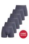 Delux Series Combination Knitted Comfortable 6-Pack Men's Cotton Lycra Flexible Fabric Smoked Boxer Briefs - 2