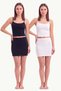 Women's Viscose Above Knee Short Mini Length Lining Underskirt Petticoat 2 Pack Clothing Casual Dress Bottom