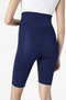 Special Series Style Indoor Sports Above Knee Biker Flexible Adjustable Short Maternity Leggings Navy Blue - 3