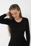 Premium Black Women's Bamboo T-Shirt Long Sleeve Undershirt Badi Breathable Clothing Comfortable Top - 2