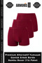 Premium Alternative Soft Daily Men's Burgundy Bamboo Boxer 3-Pack