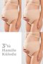 Delux Series Women's Maternity Panties Set of 3 Skin Color Alternative Prenatal Stretch Fabric