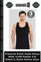 Premium Men's Black Combed Cotton Undershirt 100% Cotton 3 Pack Underwear Sleeveless Garment