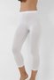 Special Production Home Model Stylish White Bamboo Below Knee Capri Leggings Women's High - 3