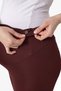 Comfortable Bottom Casual Style Mommy Wear Adjustable Waist Brown Stretchy High Maternity Leggings - 4