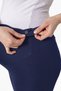 Delux Series Clothing Apparel Combination Adjustable Waist Navy Blue Stretchy High Maternity Leggings - 4