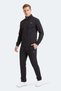 Fedor Men's Stand Collar Zippered Black Tracksuit Set - 4