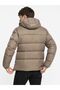 Men's Beige Hooded Regular Fit Coat - 3