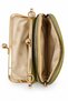 Women's Coral Oil Green Faux Leather Small Size Crossbody Shoulder Bag with 3 Pockets and Zipper Closure - 5