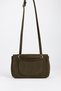 Women's Sapphire Khaki Suede Flap Shoulder Bag with Lockable Adjustable Crossbody Strap and Back Pocket - 4