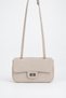 Women's Sapphire Mink Suede Flap Shoulder Bag with Lockable Adjustable Crossbody Strap and Back Pocket - 5