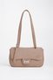 Women's Sapphire Dark Mink Suede Flap Shoulder Bag with Lockable Adjustable Crossbody Strap and Back Pocket - 2