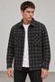 Anthracite Double Pocket Regular Fit Plaid Men's Shirt |   Ee1001211791