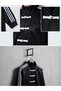 Unisex Chinese Buttoned Lace-Up Sleeves Striped Zippered Cardigan Coat - 5