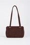 Women's Sapphire Brown Suede Flap Shoulder Bag with Lockable Adjustable Crossbody Strap and Back Pocket - 5