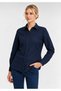 Women's Navy Blue Long Sleeve Slim Shirt. - 3
