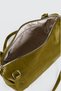 Women's Emerald Green Shiny Faux Leather Crossbody Zippered Lined Bowling Shoulder Bag - 6