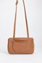 Women's Sapphire Tan Suede Flap Shoulder Bag with Lockable Adjustable Crossbody Strap and Back Pocket - 4