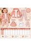 Baby Girl Duck Detailed Hooded Zippered 3-Piece Set Striped Pants and T-Shirt 9-12-18-24 Months - 4