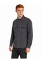 Men's Anthracite Shirt Collar Relax Fit Coat - 2