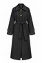 Belted Oversize Long Trench Coat - 3