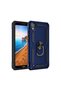 غلاف هاتف Xiaomi Redmi 7A مصنوع من السيليكون مع حلقة صوفيا - أزرق داكن