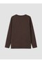 Özmarka New Season Brown Crew Neck Women's Sweatshirt - 6