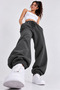 Unisex Anthracite Striped Sweatpants - 2