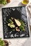 Kitchen Patterned Tempered Glass Cutting Board 25X35 cm Floral and Textured Presentation Board - 4