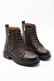 Turesa zippered star detail side zip women's genuine leather boots - coffee tan - 2