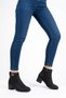 Porpes oir women's heeled boot with rhinestone detail - black emerald - 3