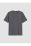 Peak New Season Anthracite Regular Fit Thin Fabric T-Shirt /03 - 5