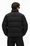 Men's Black Stand-up Collar Puffer Coat - 4