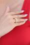 Zircon Stone Baget Gold Color Women's Ring Tg27Byk2342 - 2