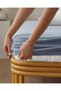 Pure Cotton Combed Double Elastic Bed Sheet 160X200 cm Blue - 2