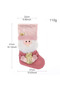Pink Christmas Stockings 3 Packs 16 Inch Xmas Stocking Sparkling Sequined Cuff with Santa/Snowman/Reindeer Dolls for Kids Family Fireplace Holiday Christmas Party Decorations - 7