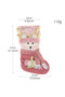Pink Christmas Stockings 3 Packs 16 Inch Xmas Stocking Sparkling Sequined Cuff with Santa/Snowman/Reindeer Dolls for Kids Family Fireplace Holiday Christmas Party Decorations - 5