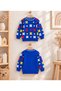 Baby Girl & Child Butterfly and Patterned Crew Neck Stretchy Knit Sweater - 8
