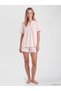 Rmz Gi̇yi̇m: Distinctive Roba Collar Embroidered Maternity Shorts Pajama Set.