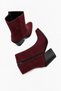 Wanise Women's Genuine Leather Cowboy Boots Burgundy Suede - 6