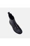Women's Black Drawstring Toe Zippered Leather Boots - 7