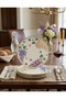 20 cm 6-Piece Lilac Enamel Dessert & Serving Plate Set