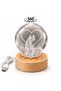 3D Led Lighted 360 °   Glass Globe with Rotating Bride and Groom Figures and Wooden Stand - Night Light - 4