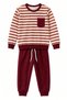 Striped Model 3 Threaded Compact Inner Cotton Ribbed Boys' Set - 3