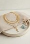 Brass Gold Color Sea Horse Object Detailed Snake Chain Women's Necklace Combination