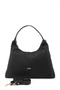 Women's Black Suede Long Strap Hand and Shoulder Bag