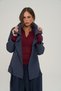 Malta Belted Navy Blue Short Trench Coat - 4
