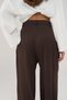 Lucca Button Detail Brown Palazzo Trousers - 8